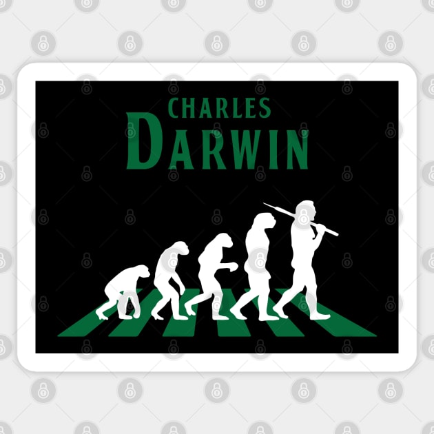 Evolution Charles Darwin Parody Sticker by Made by Popular Demand